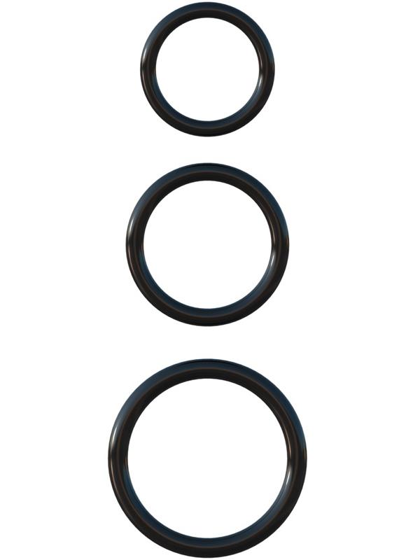 C-RINGZ - Set 3 Anelli Nero